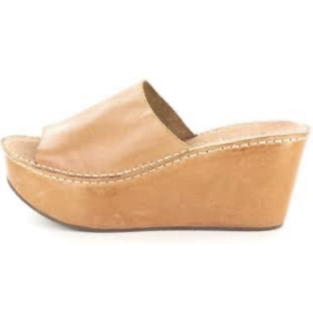 Chocolat Blu Westbrook Wedge in Camel Leather Women’s SZ 6.5 New !